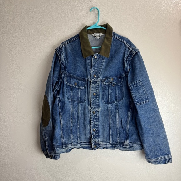 Dakota Vintage Denim Jacket Zip Off Sleeves Size XL - Picture 1 of 12